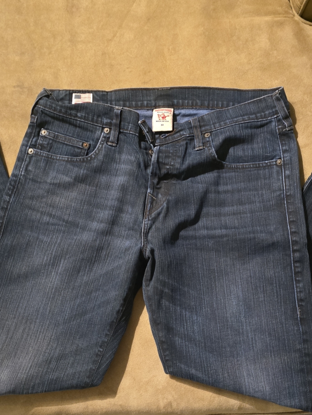 True Religion Men’s Dark Indigo Straight Leg Jeans